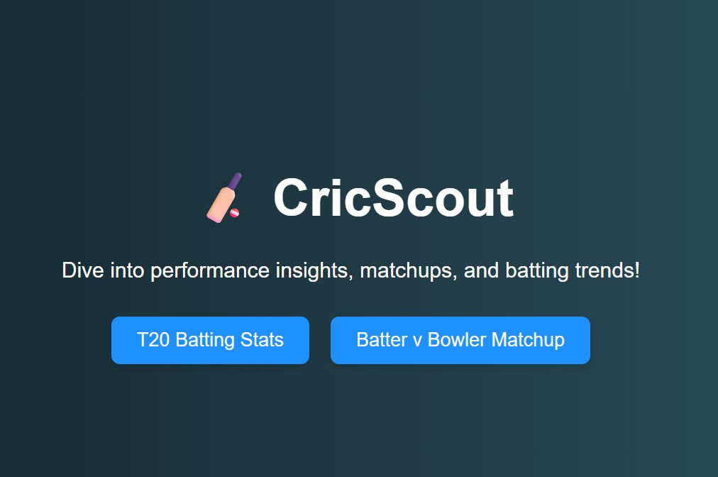 CricScout project screenshot